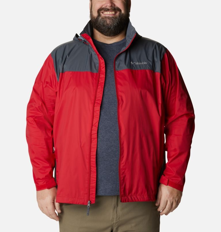 Columbia Glennaker Lake Regnjakker Herre Rød | Plus Size 45298C